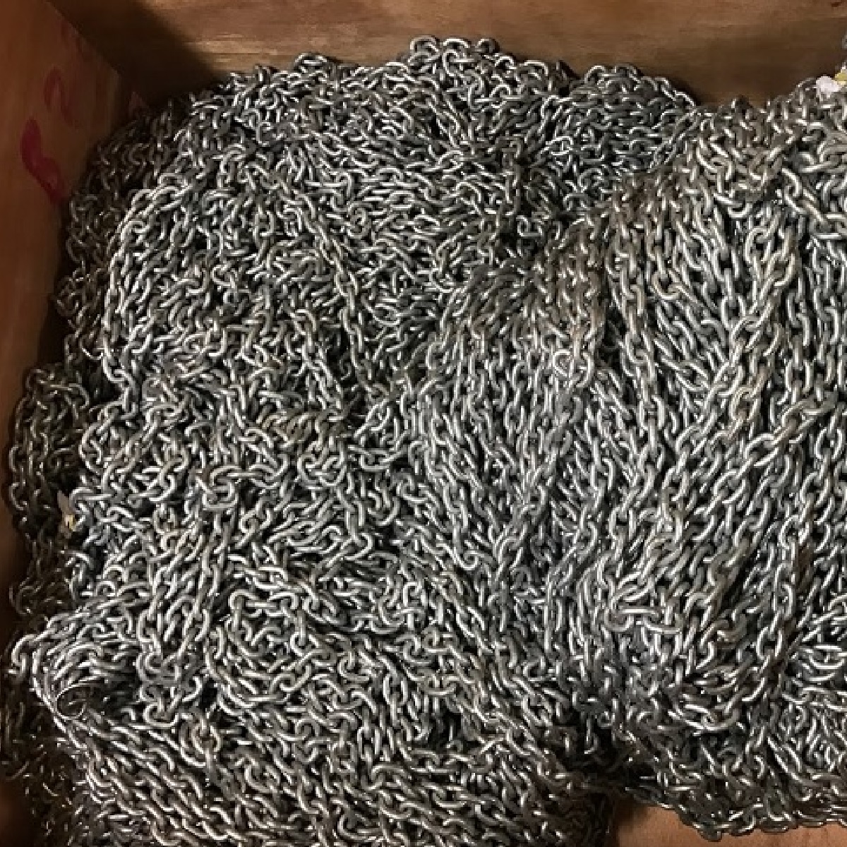 CORRENTE DE AÇO GALVANIZADO CALIBRADA PARA GUINCHO DE EMBARCAÇOES 6MM